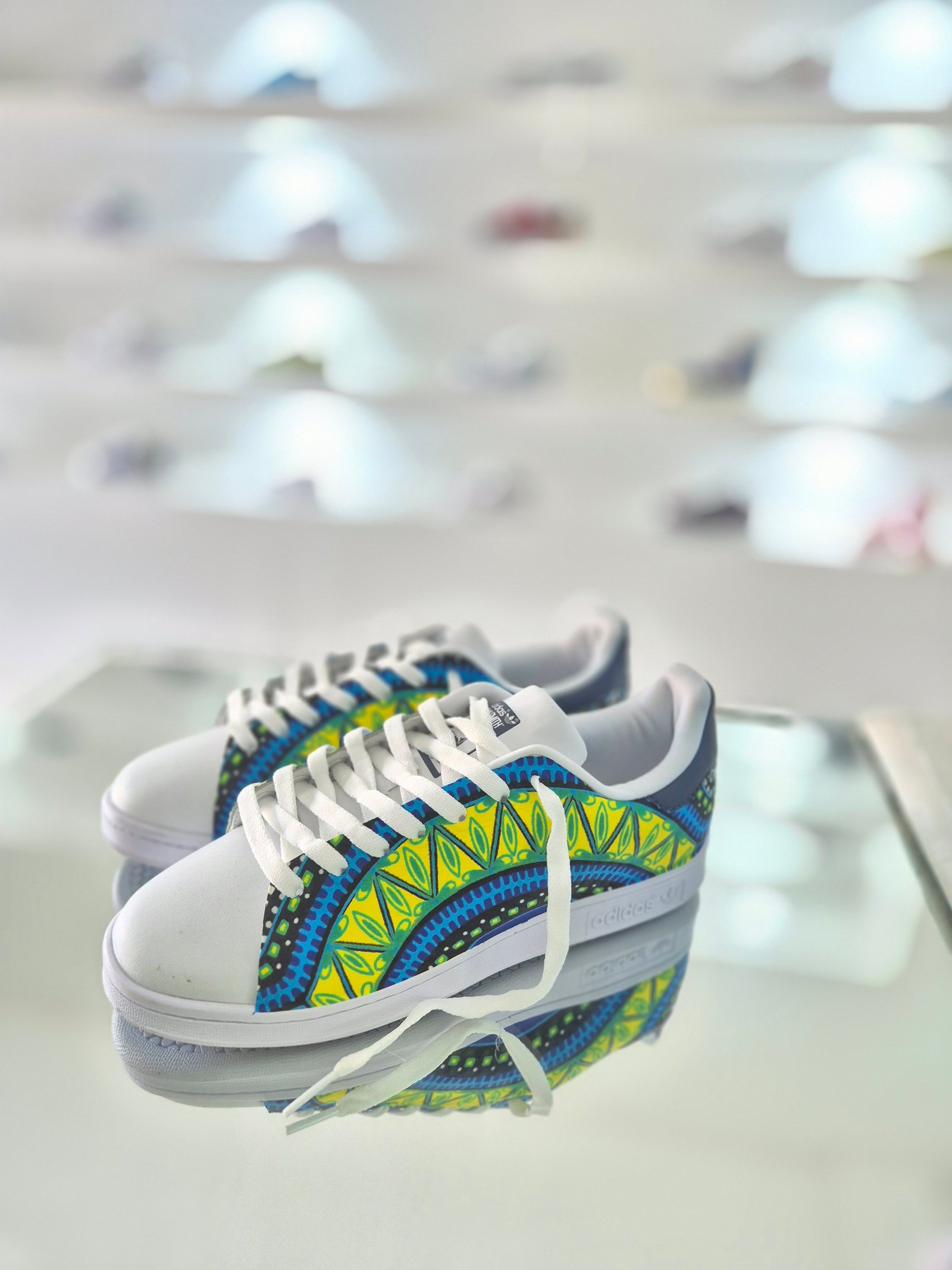 Stan smith Rond jaune bleu