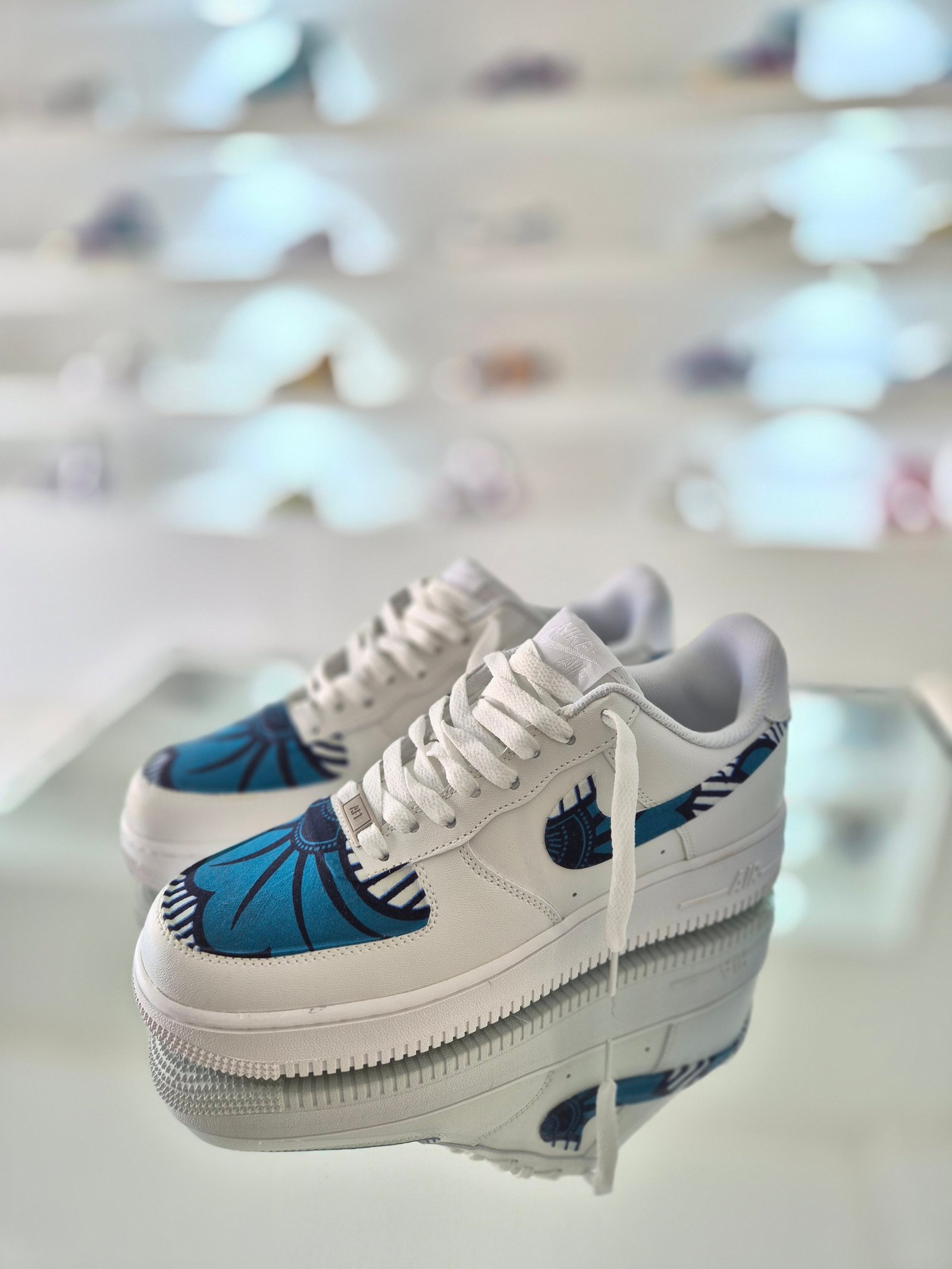 Air force 1 fleur de mariage blue ocean