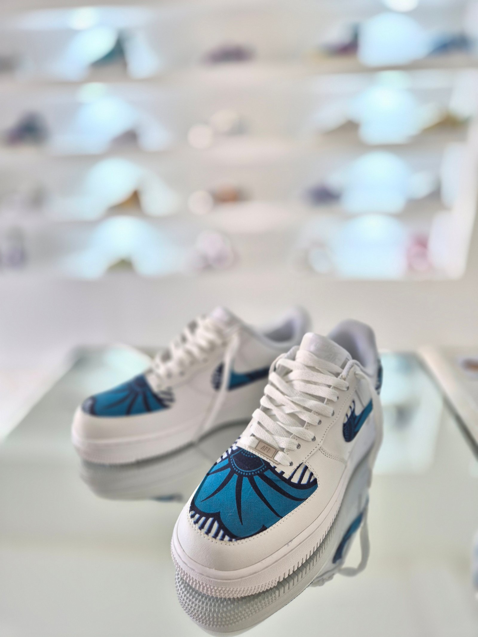 Air force 1 fleur de mariage blue ocean